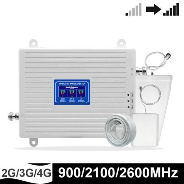 High Gain Triband 4G 900/2100/2600Mhz Cell Phone Signal repeater For Home